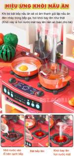 Đồ chơi nhà bếp nấu ăn cho bé cỡ lớn 95cm, 54 chi tiết như thật 839-012