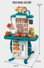 Đồ chơi nhà bếp nấu ăn cho bé cỡ lớn 95cm, 54 chi tiết như thật 839-012