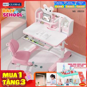 Bộ bàn ghế chống gù chống cận màu hồng BBT Global BB205