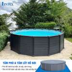 Bể bơi khung kim loại chịu lực giả gỗ 4m78 INTEX 26384