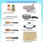 Đồ chơi nấu ăn gỗ cao cấp BBT GLOBAL cỡ lớn có đèn và âm thanh MSN21001