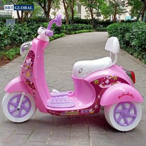 Xe máy điện trẻ em Vespa Hello Kitty hồng BBT-600H