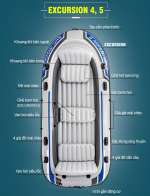 Thuyền bơm hơi Excursion 4 người INTEX 68324