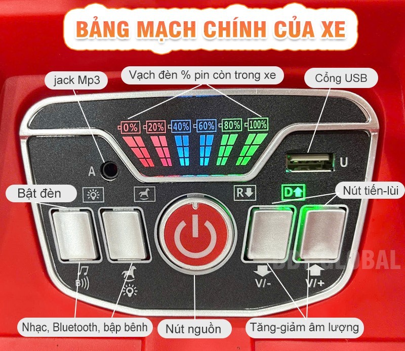 Ô tô điện cứu hỏa cần cẩu cho bé CỠ LỚN BBT-114