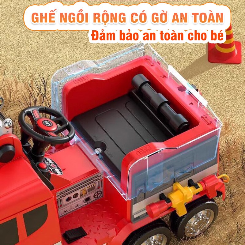 Ô tô điện cứu hỏa cần cẩu cho bé CỠ LỚN BBT-114