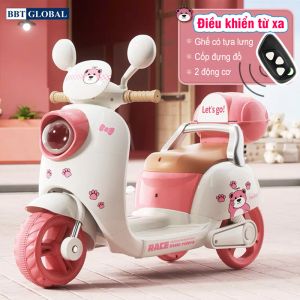Xe máy điện trẻ em Vespa gấu BBT-8188