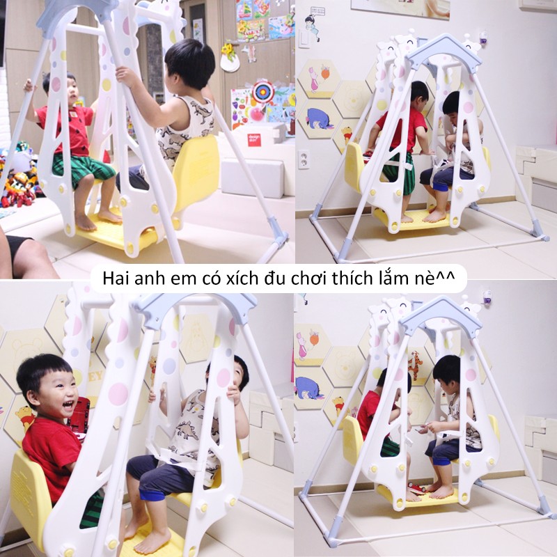Xích đu đôi hình hươu con nhập khẩu Hàn Quốc DS710