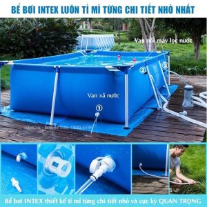 Hồ cá Koi khung kim loại lắp dựng đủ kích thước - Hồ bơi INTEX