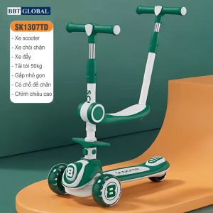 Xe trượt Scooter BBT Global 2 trong 1 cao cấp có tay đẩy cho bé SK1307TD