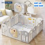 Quây cũi nhựa gấp gọn cho bé có cột ném bóng rổ BR9502