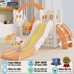 Cầu trượt xích đu BBT Global máng dài 2m cỡ lớn tải trọng 120kg BSL411