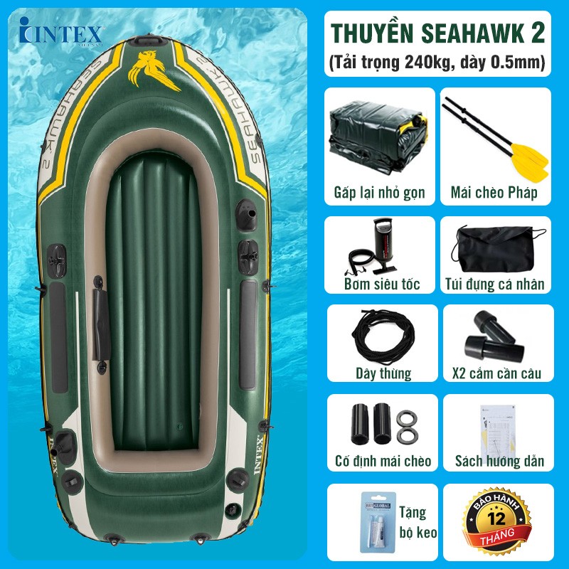 Thuyền bơm hơi INTEX 68347 - Thuyền Seahawk 2 người