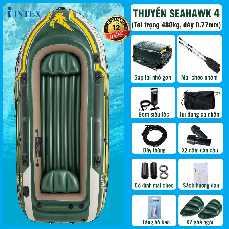 Thuyền bơm hơi INTEX 68351 - Thuyền Seahawk 4 người