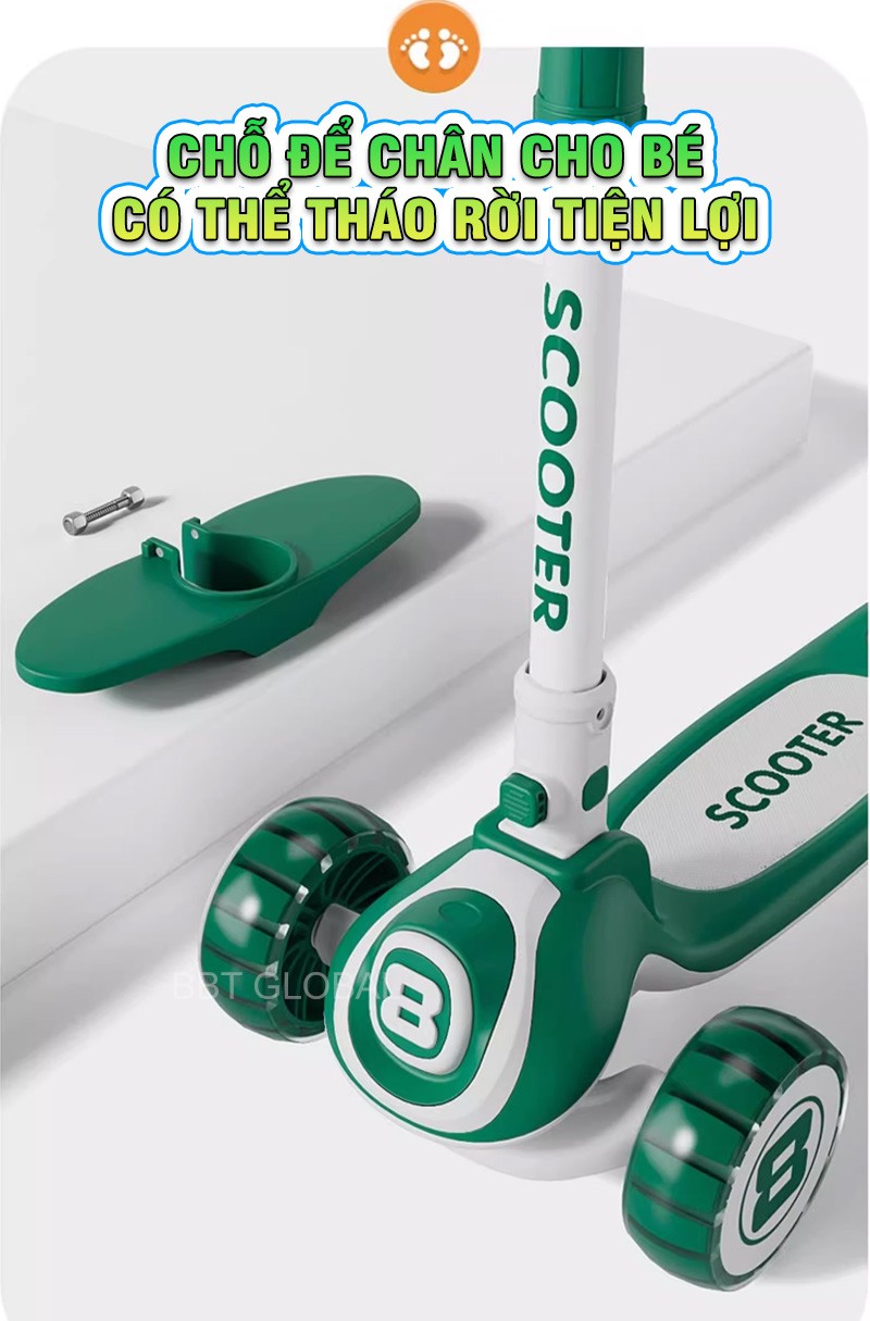 Xe trượt Scooter BBT Global 2 trong 1 cao cấp cho bé SK1307