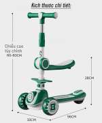 Xe trượt Scooter BBT Global 2 trong 1 cao cấp có tay đẩy cho bé SK1307TD