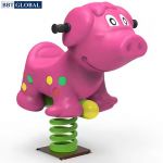 Bập bênh lò xo thú nhún trường mầm non hình chú lợn hồng ZK139-200A