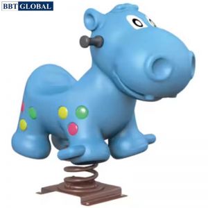 Bập bênh lò xo thú nhún sân chung công viên hình chú hà mã ZK139-200E