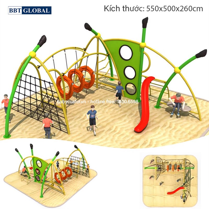 Khu vui chơi tổ hợp liên hoàn nhập khẩu cao cấp BBT Global BH0903