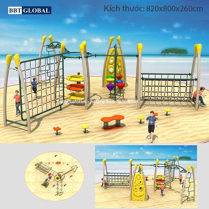Khu vui chơi tổ hợp liên hoàn nhập khẩu cao cấp BBT Global BH0904