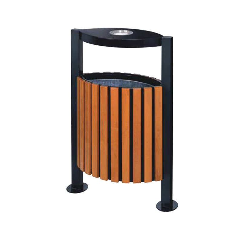 Thùng rác gỗ công viên sân vườn ngoài trời nhập khẩu chất lượng cao BH23-27009
