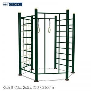 Thiết bị thể dục thang leo kết hợp đu xà nhập khẩu KXJS-202