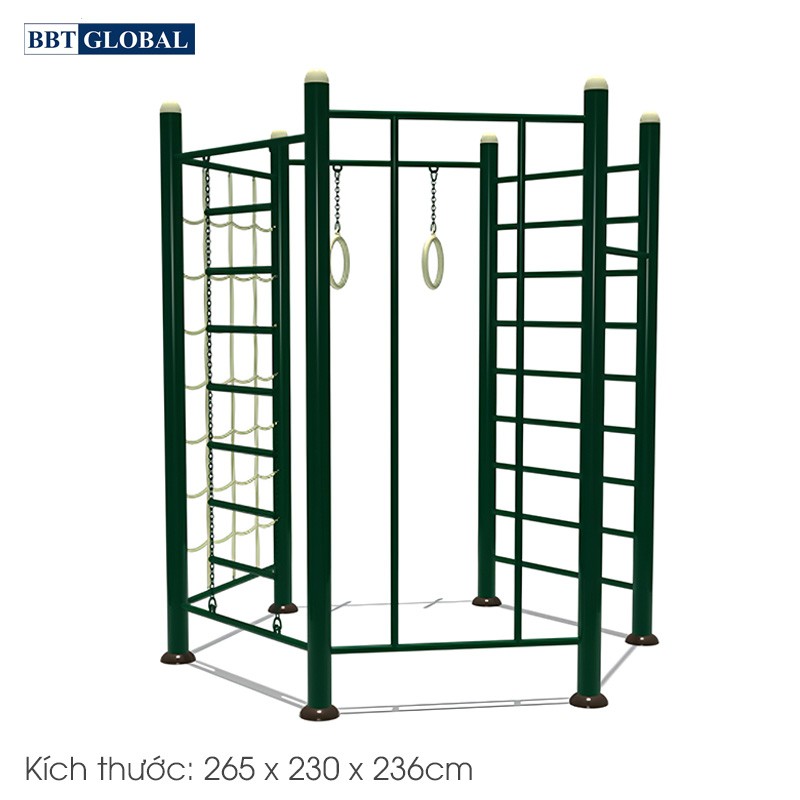 Thiết bị thể dục thang leo kết hợp đu xà nhập khẩu KXJS-202