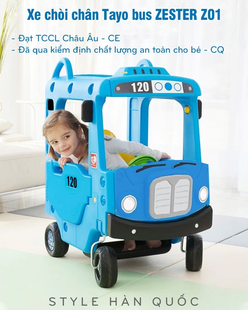 Xe chòi chân Tayo bus ZESTER Style Hàn Quốc Z01