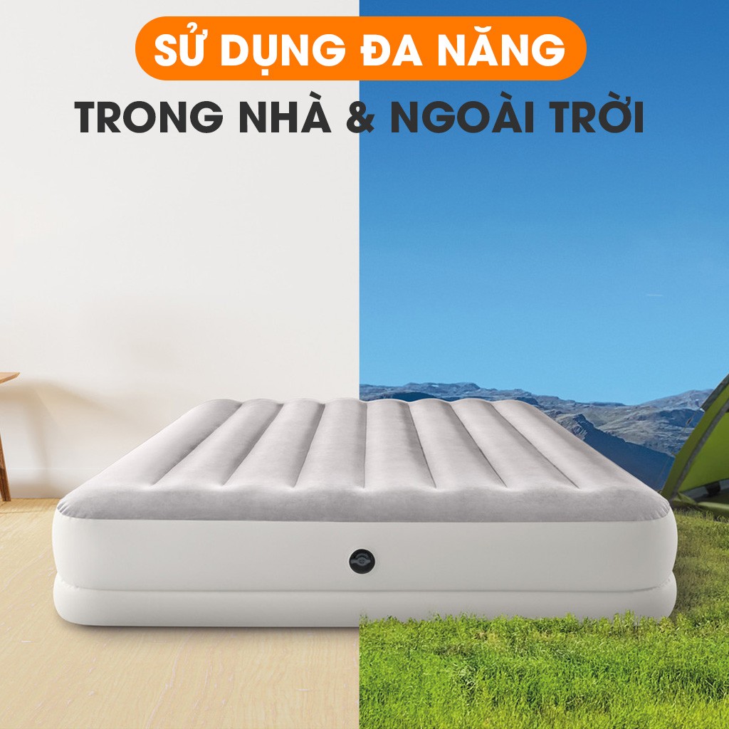 Giường hơi đôi công nghệ mới 1m52 INTEX 64179 kèm bơm điện cổng USB