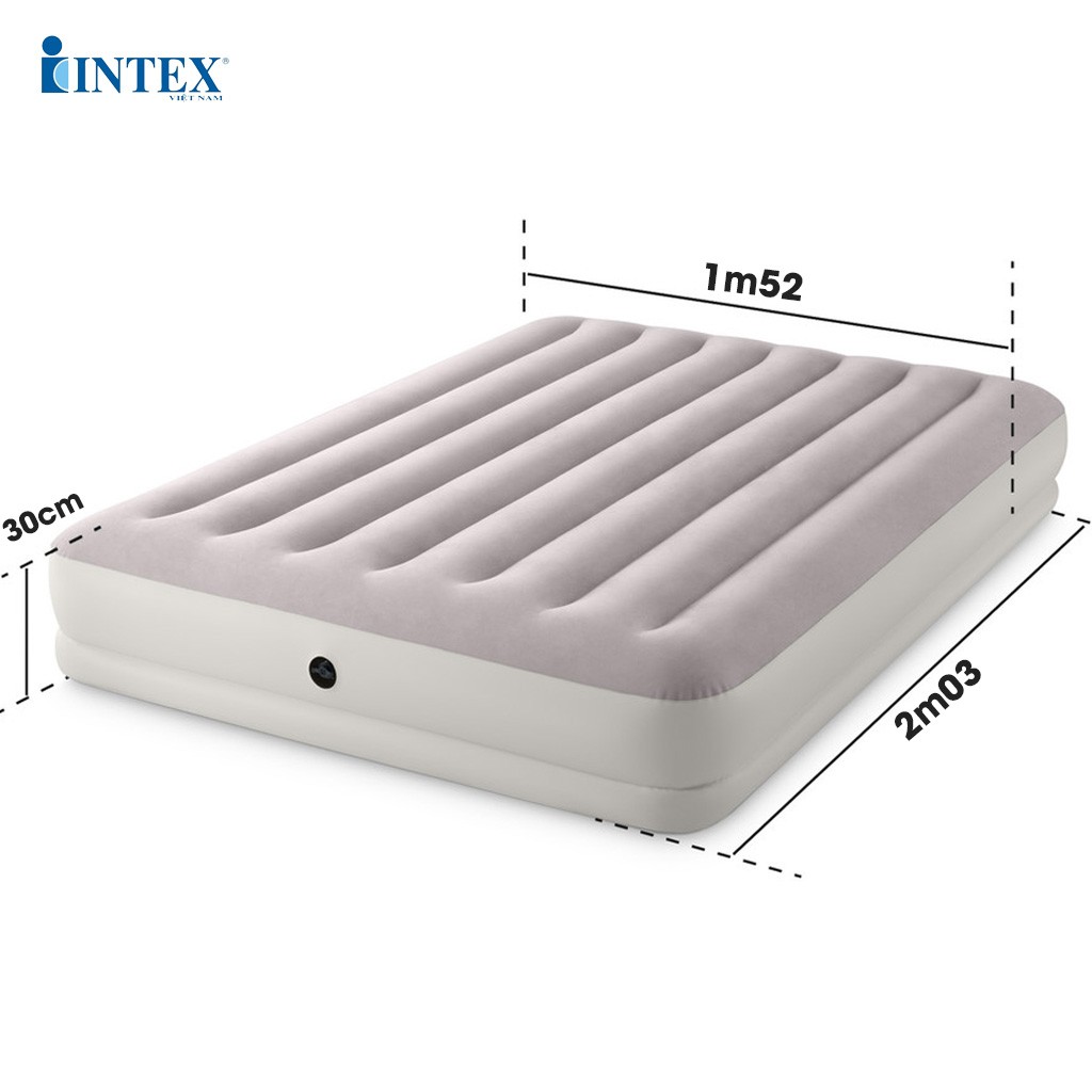 Giường hơi đôi công nghệ mới 1m52 INTEX 64179 kèm bơm điện cổng USB