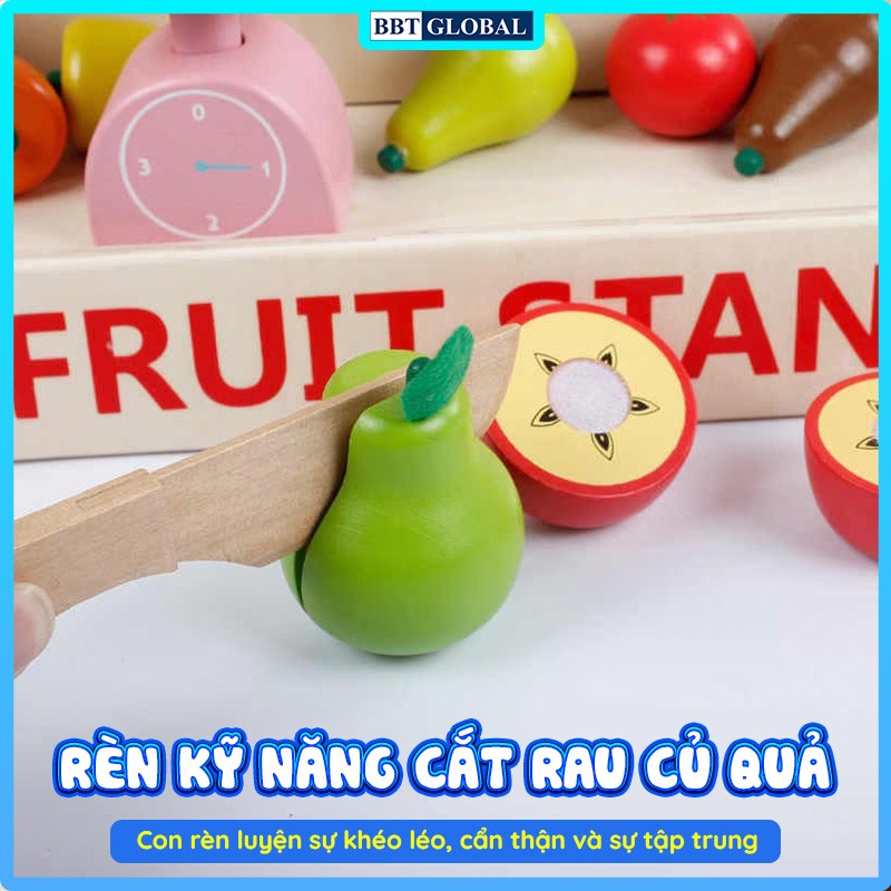 Đồ chơi quầy bán trái cây bằng gỗ MSN15023