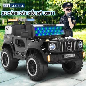 Ô tô điện trẻ em cảnh sát dáng địa hình BBT Global US911G