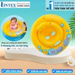 Phao bơi chống lật cho bé, 2 vòng bơm hơi có tựa lưng INTEX 59574