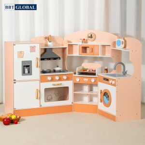 Bếp nấu ăn gỗ cho bé cao cấp cỡ lớn đa chức năng MSN23032