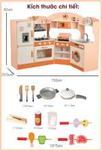 Bếp nấu ăn gỗ cho bé cao cấp cỡ lớn đa chức năng MSN23032
