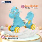 Ngựa bập bênh kết hợp chòi chân có nhạc RK-526