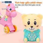 Ngựa bập bênh kết hợp chòi chân có nhạc RK-526