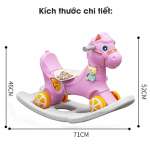 Ngựa bập bênh kết hợp chòi chân có nhạc RK-526