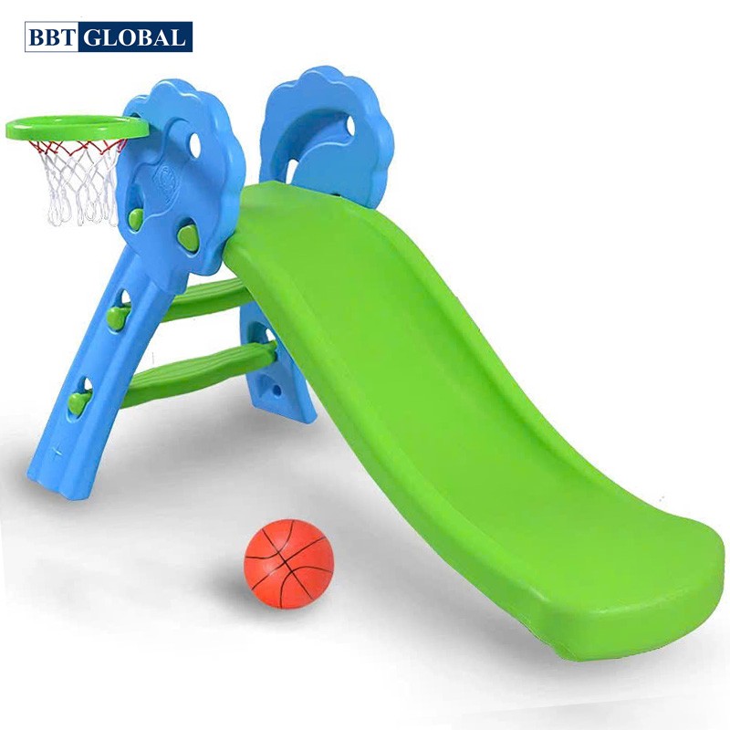 Cầu trượt cho bé có ném bóng rổ 130cm ZK035-2