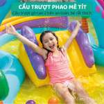Bể bơi cầu trượt vườn khủng long INTEX 57135