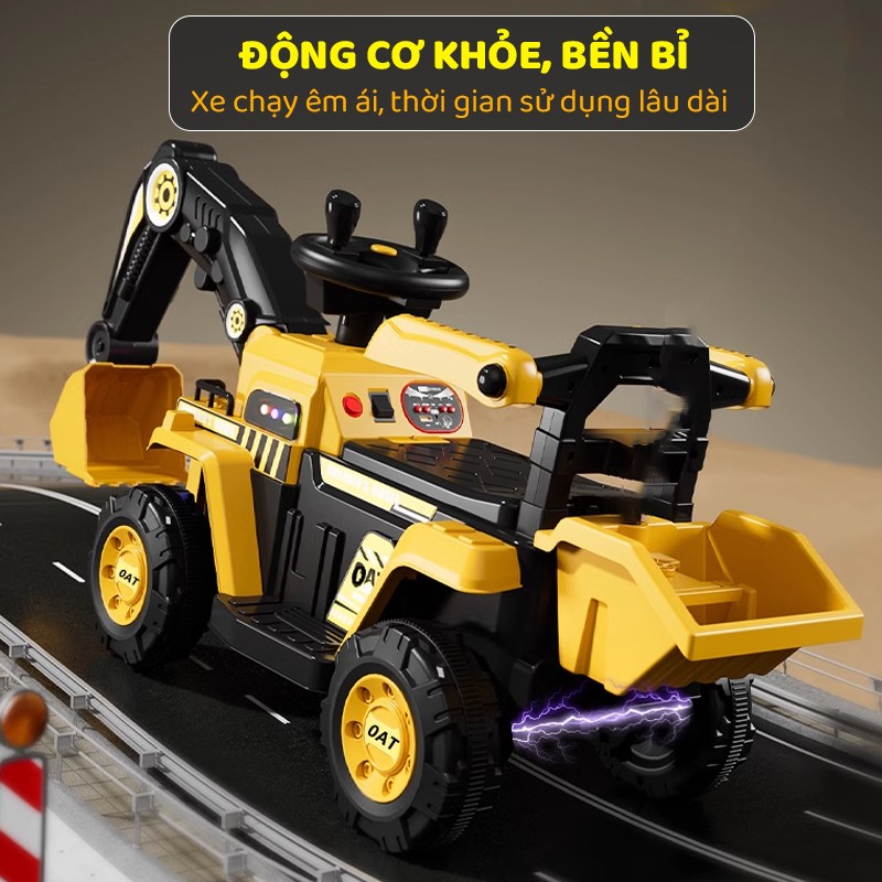 Ô tô điện cần cẩu cho bé có khiển từ xa BBT-611