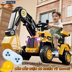 Ô tô điện cần cẩu cho bé có khiển từ xa BBT-611