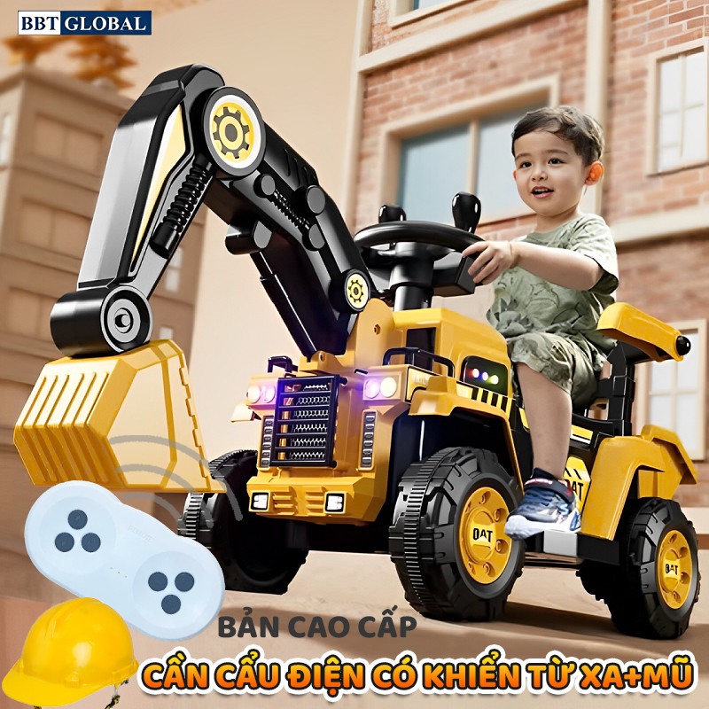 Ô tô điện cần cẩu cho bé có khiển từ xa BBT-611