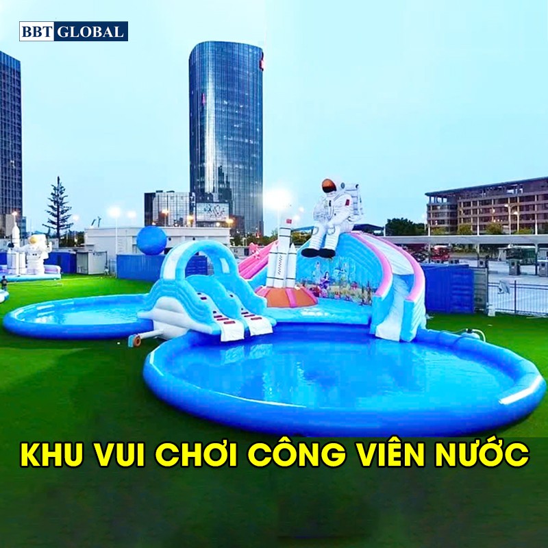 Công viên nước cầu trượt phao cỡ lớn khu vui chơi dưới nước CTP-200