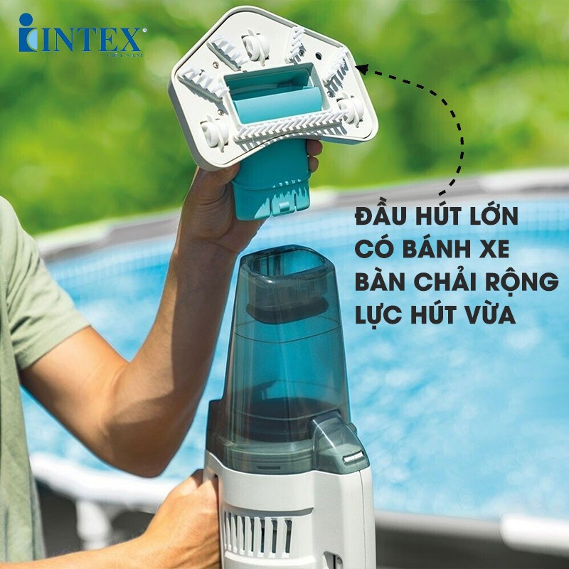Máy hút cặn, vệ sinh bể bơi đa năng sạc điện cỡ lớn ZR200 INTEX 28628