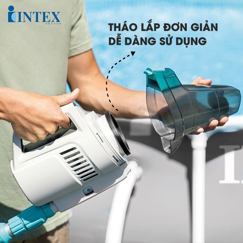 Máy hút cặn, vệ sinh bể bơi đa năng sạc điện cỡ lớn ZR200 INTEX 28628
