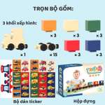 Đồ chơi đoàn tàu 16 toa hình ô tô JJ927
