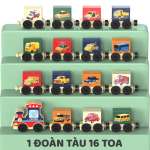 Đồ chơi đoàn tàu 16 toa hình ô tô JJ927
