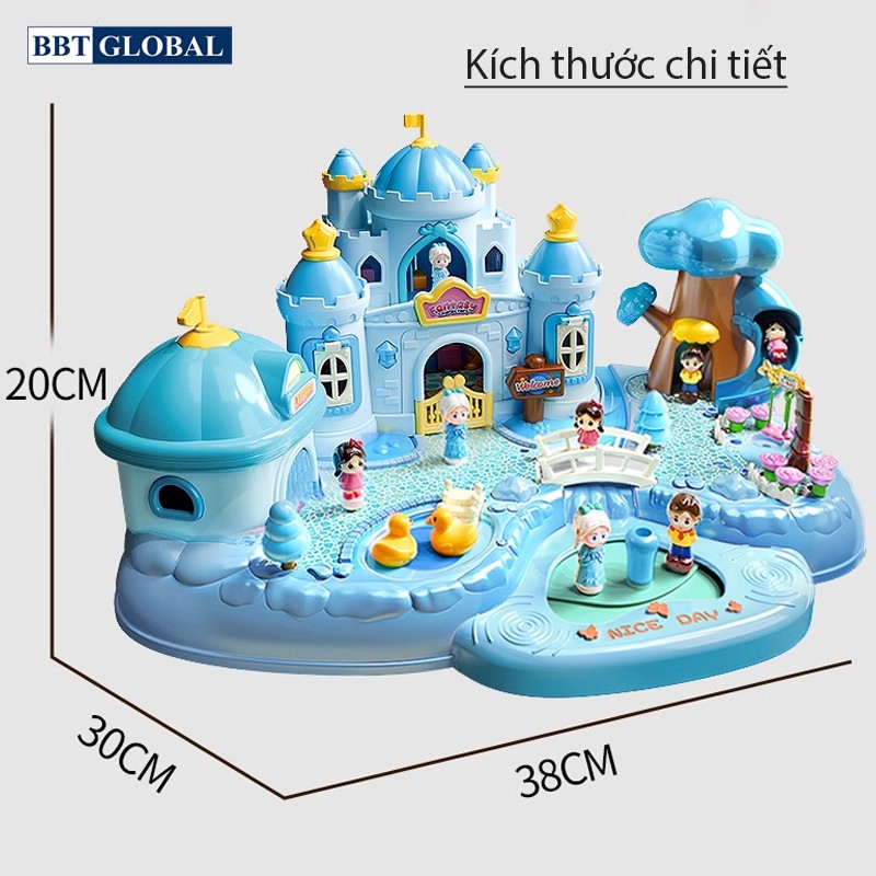 Đồ chơi mô hình lâu đài búp bê có từ tính vui nhộn 9606