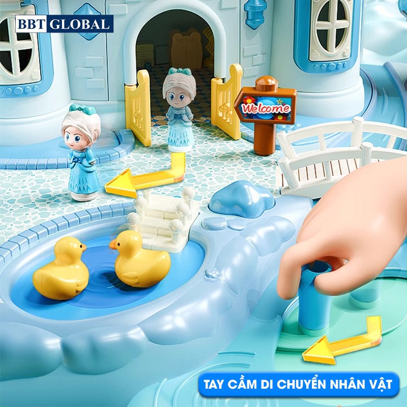 Đồ chơi mô hình lâu đài búp bê có từ tính vui nhộn 9606