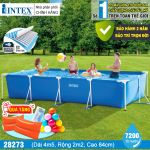 Hồ bơi khung kim loại chữ nhật 4,5m*2,2m INTEX 28273